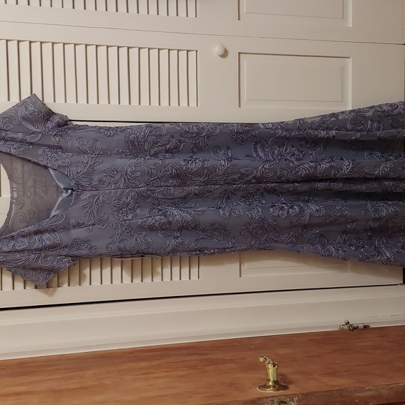 JS Collections Soutache Trumpet Gown Blue 14 - Picture 2 of 7